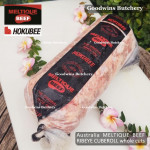 Beef RIBEYE Scotch-Fillet CubeRoll MELTIQUE meltik (wagyu alike) Australia HOKUBEE frozen STEAK 2cm 3/4" (price/pc 350g)